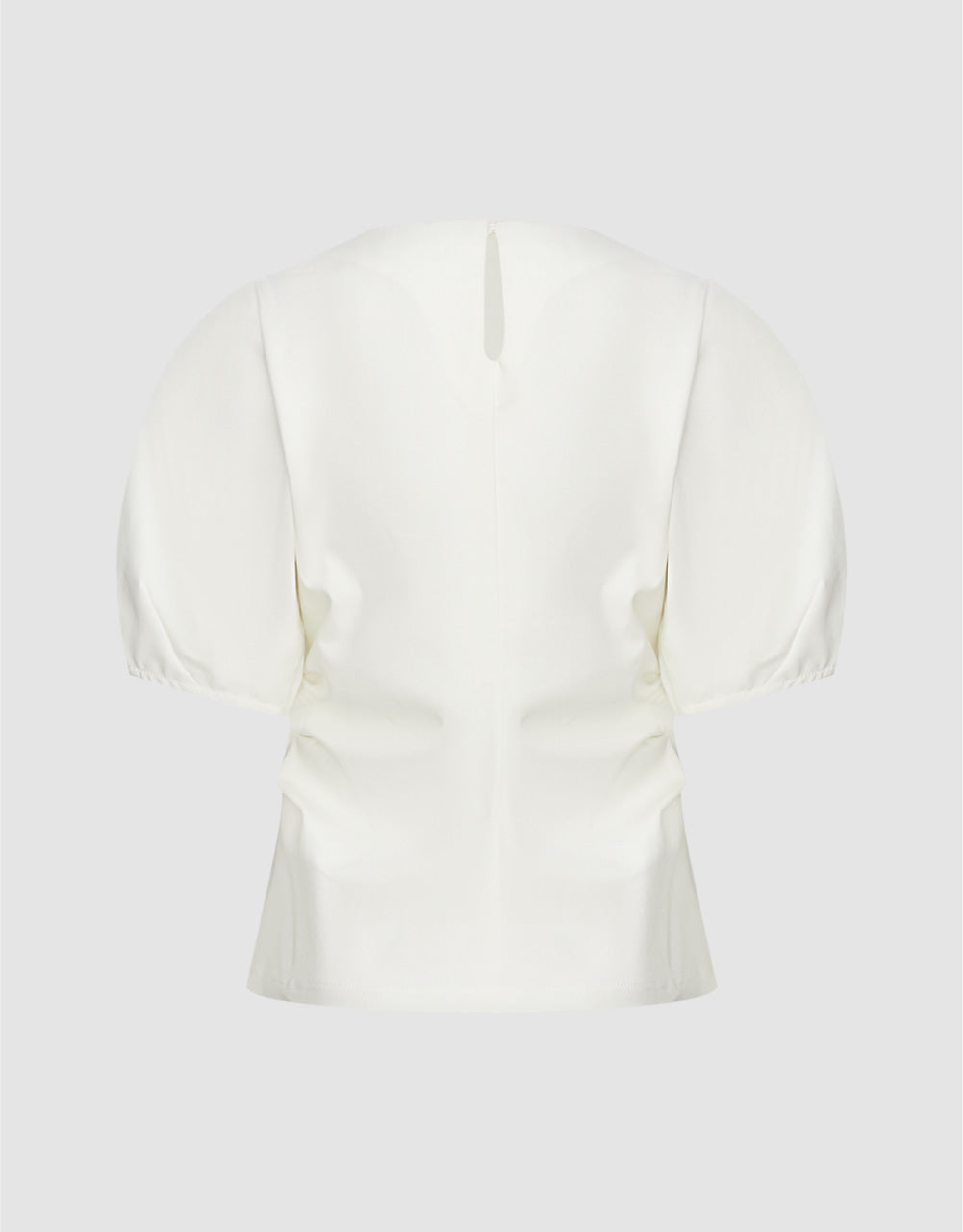 Puff Sleeve Crew Neck Regular T-Shirt