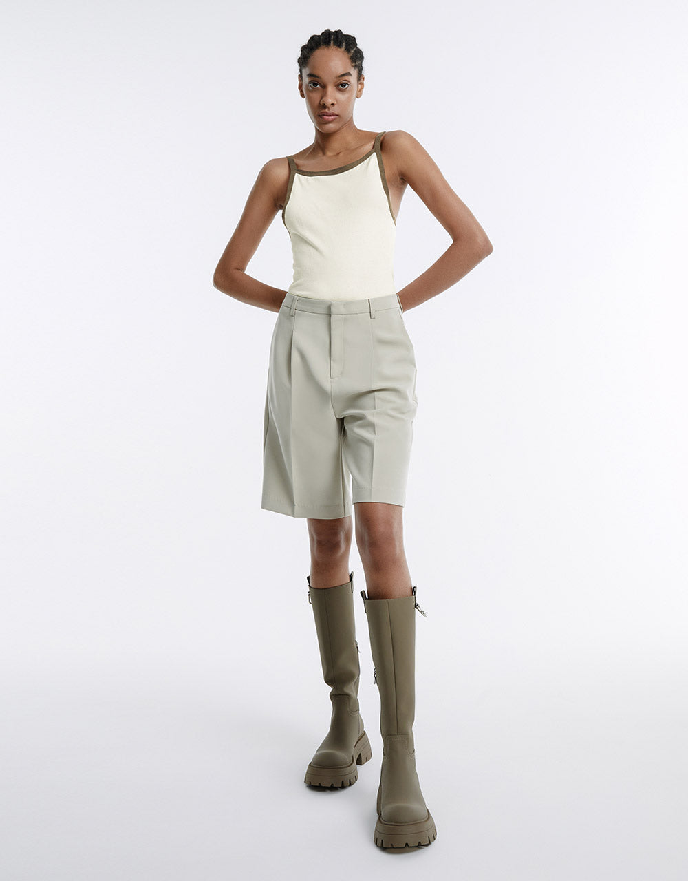 Contrast Trim Knitted Camisole