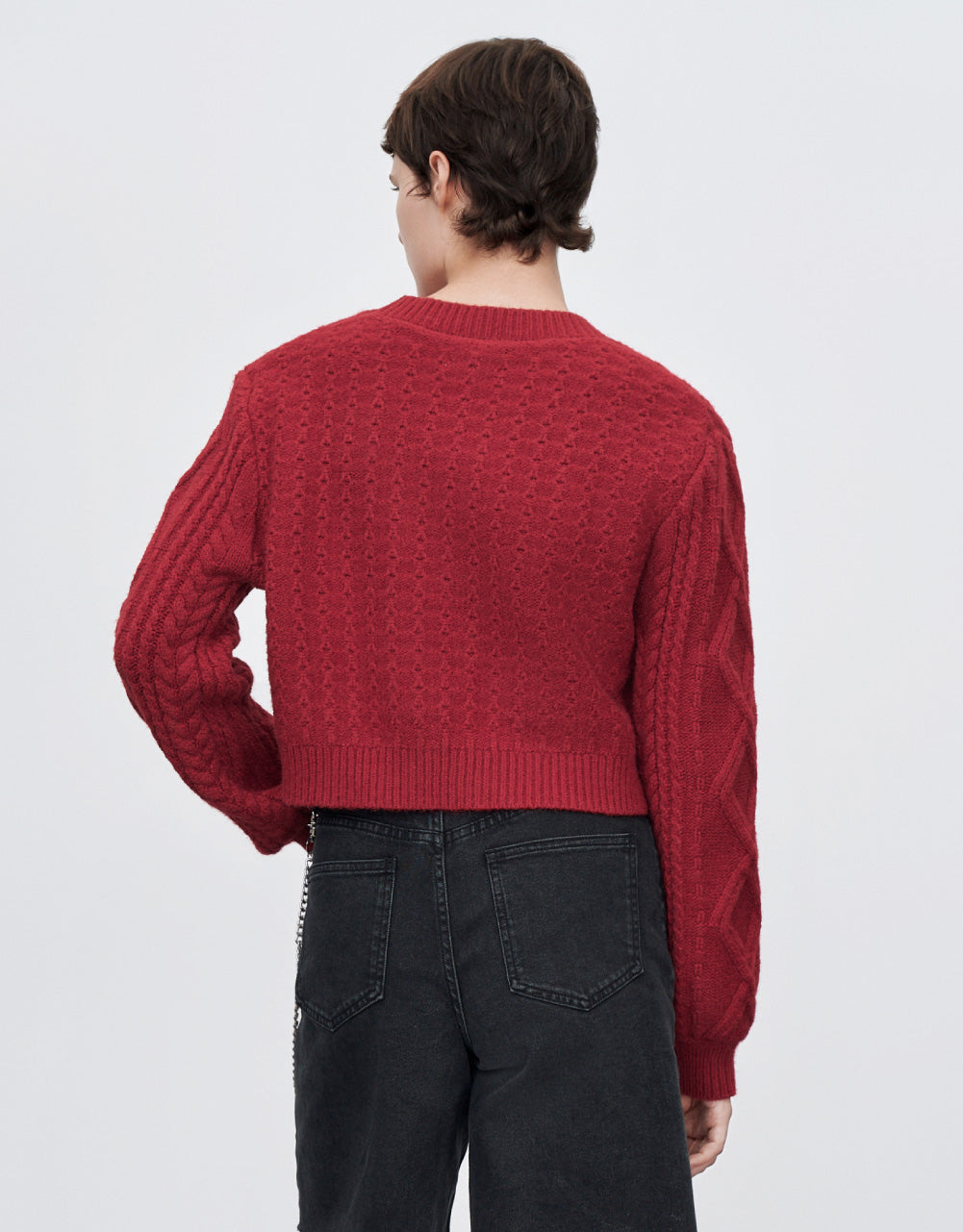 V Neck Crop Cardigan
