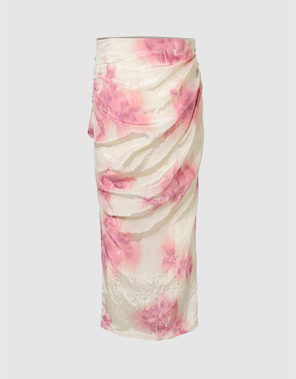 Tie Dye Textured Midi Skirt