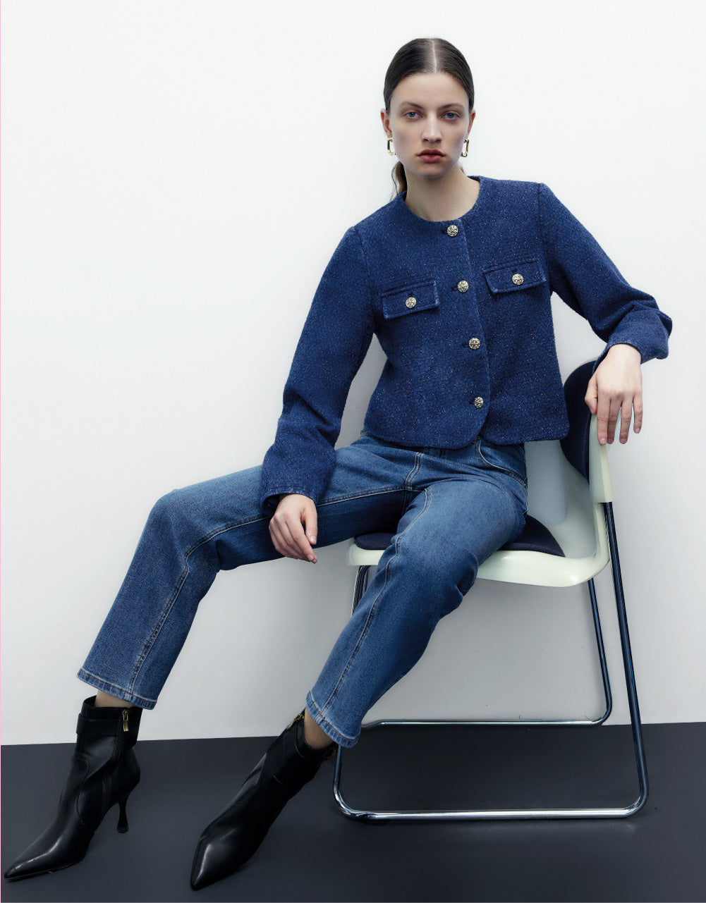 Tweed Denim Jacket