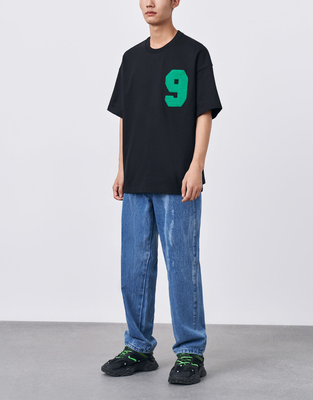 Printed Straight Jeans