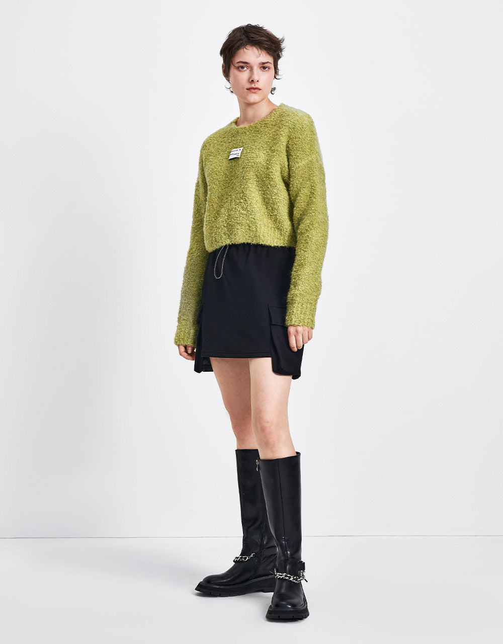 Badge Logo Cropped Sweater