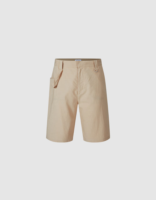 Plain Linen Shorts