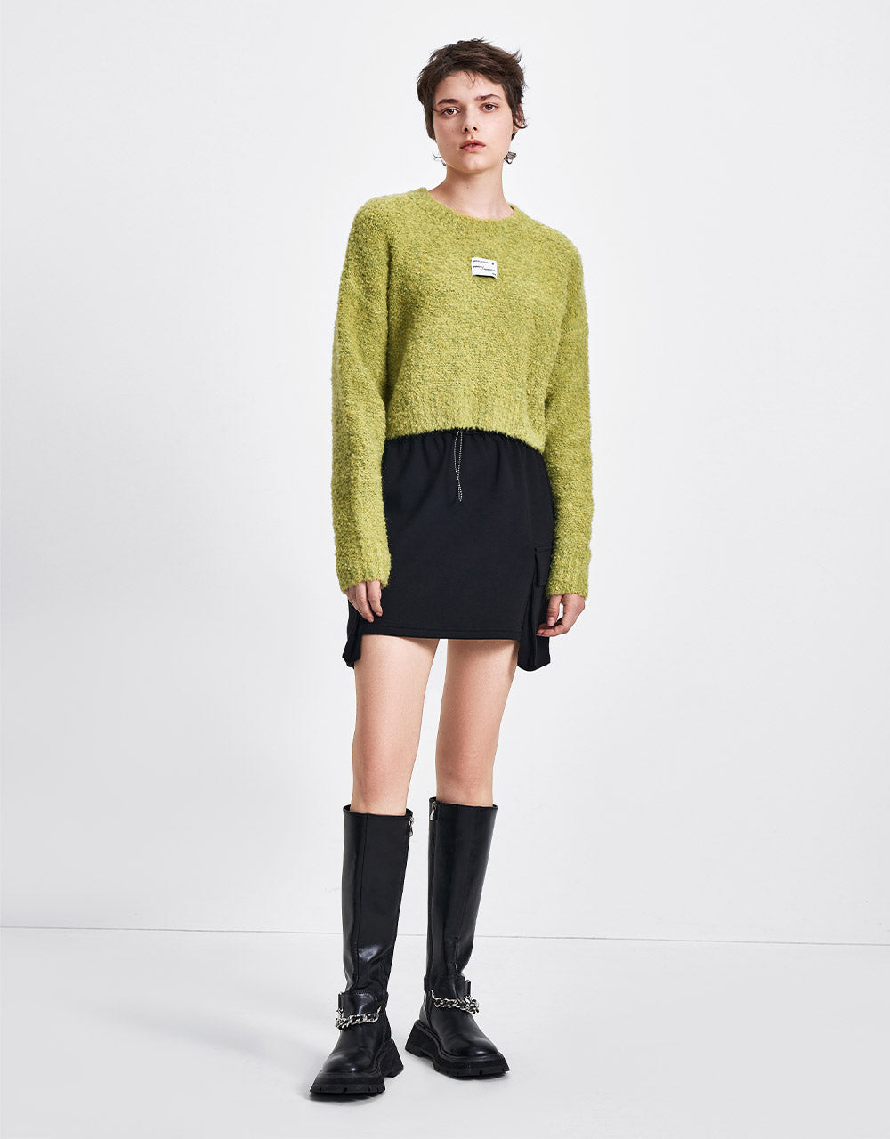 Badge Logo Cropped Sweater