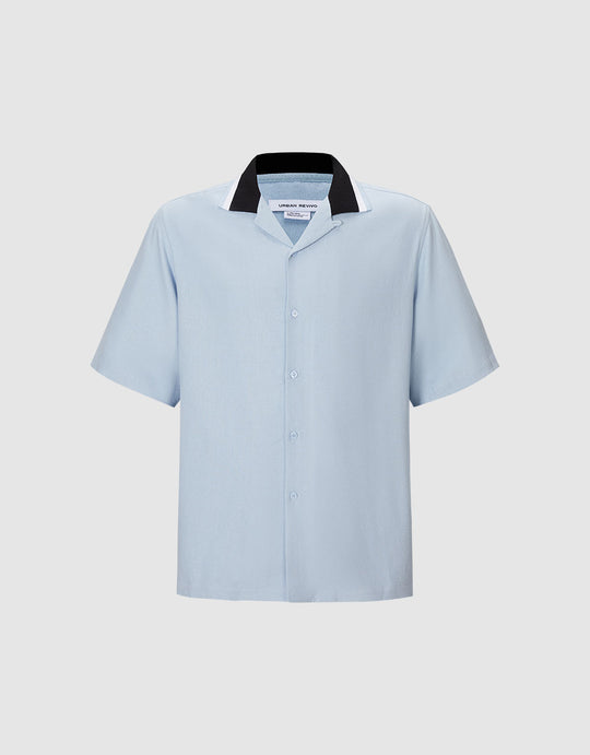 Contrast Collared Shirt