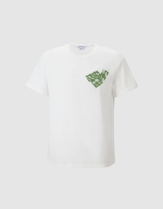Checkered Embroidered T-Shirt