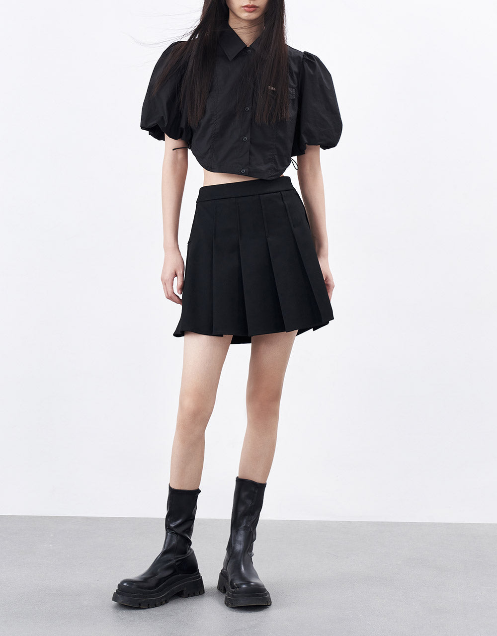 Button Up Cropped Shirt