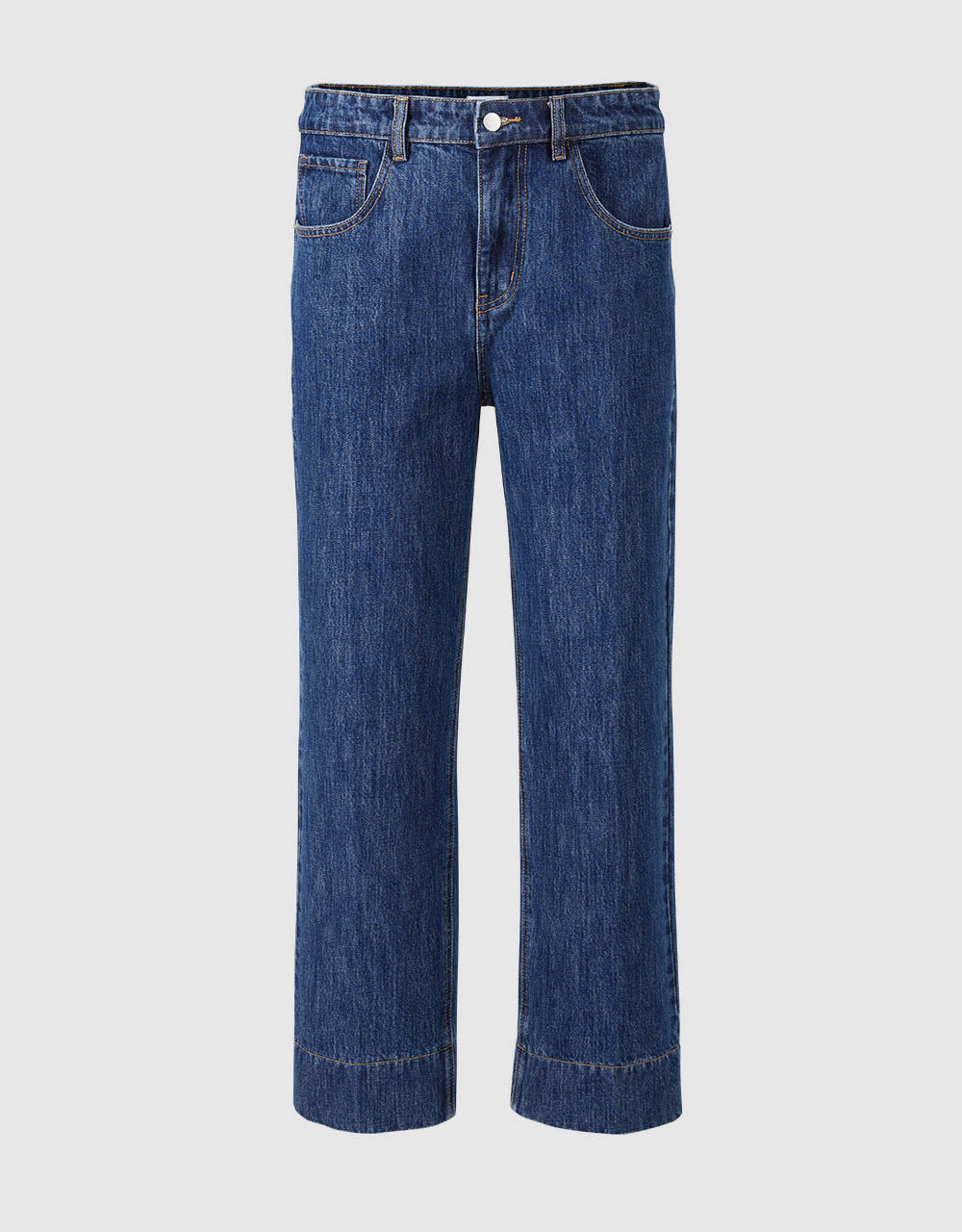 Mid Waist Straight Pants