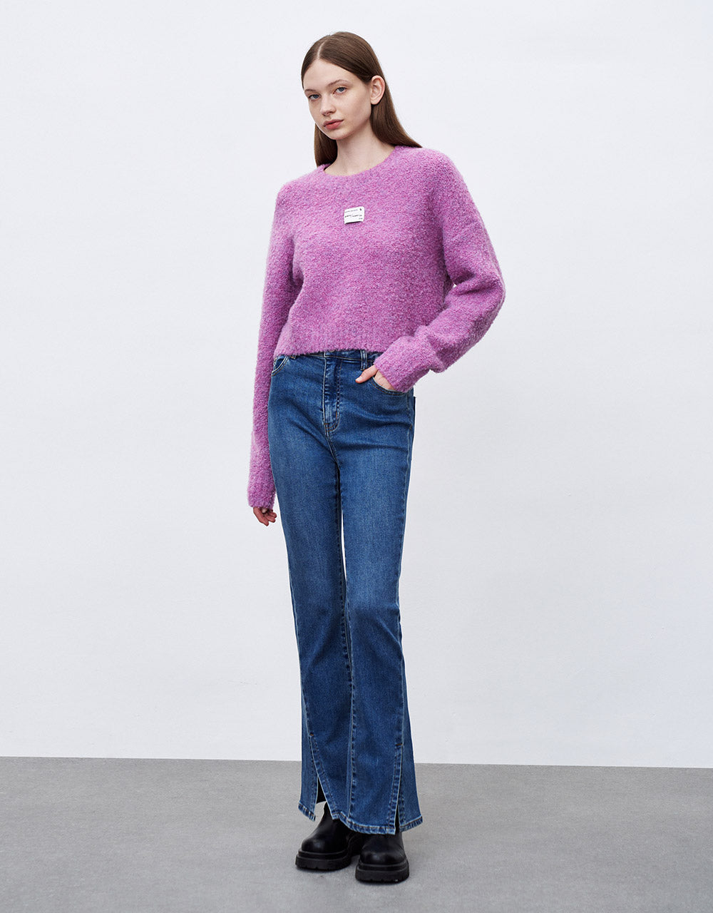Badge Logo Cropped Sweater