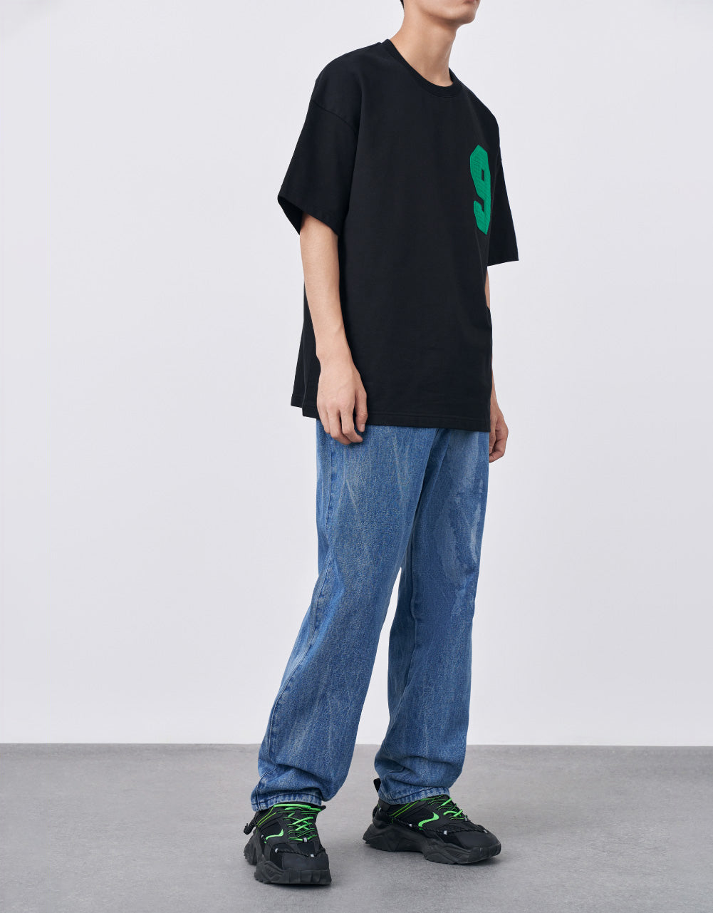 Printed Straight Jeans