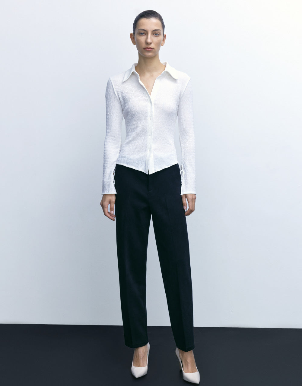 Button Up Textured Shirt