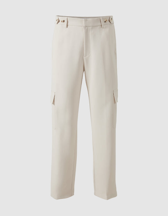 Pleated Straight Pants