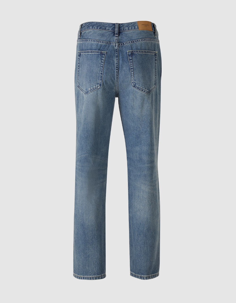 Ripped Straight Fit Jeans