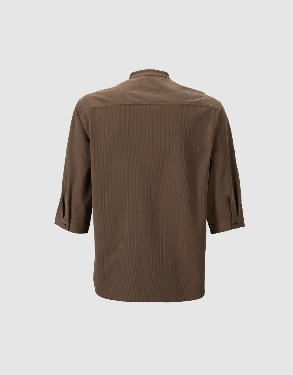 Plain Shirt With Mandarin Collar