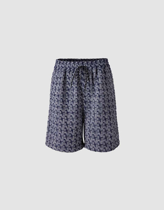 Printed Woolen Shorts