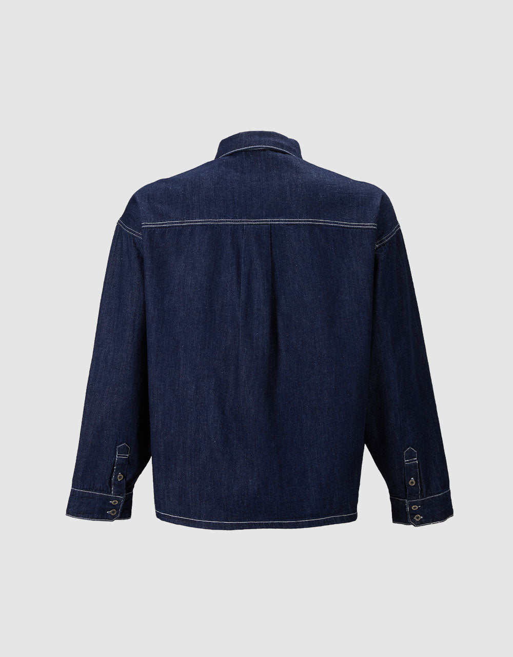 Bird Print Denim Shirt