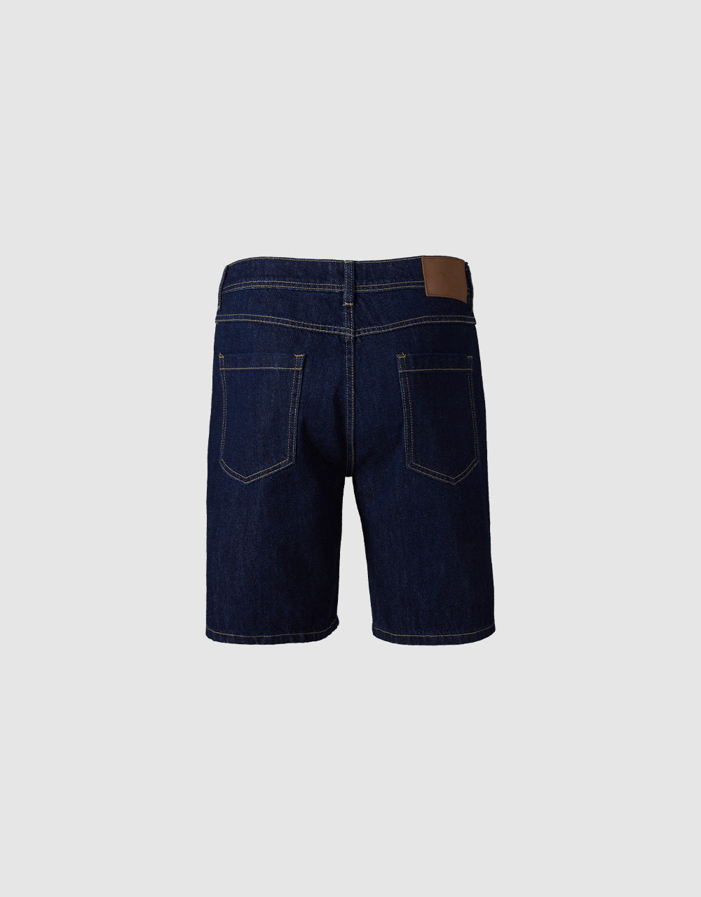 Contrast Stitch Denim Shorts