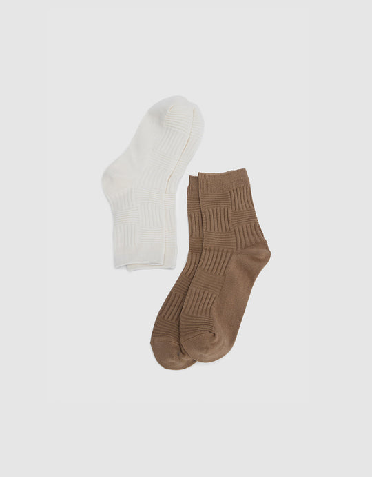 2-Pack Of Textured Socks
