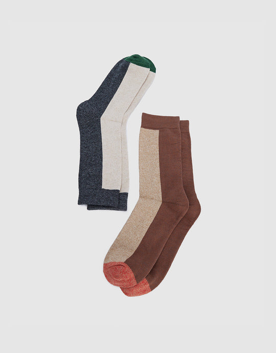 2-Pack Of Colorblock Socks