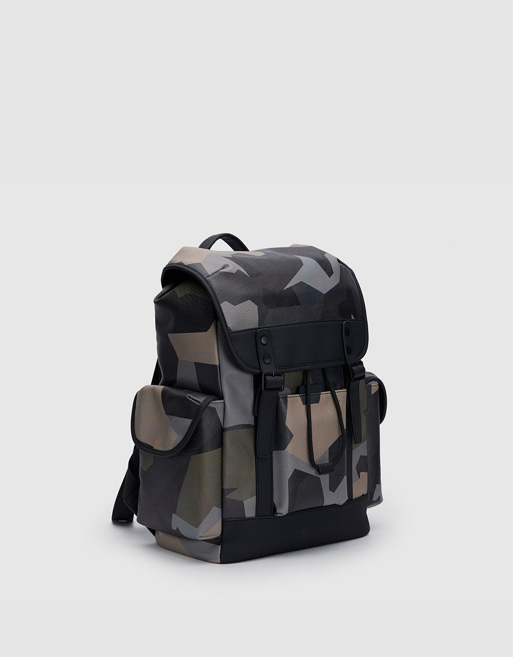 Faux Leather Camo Backpack