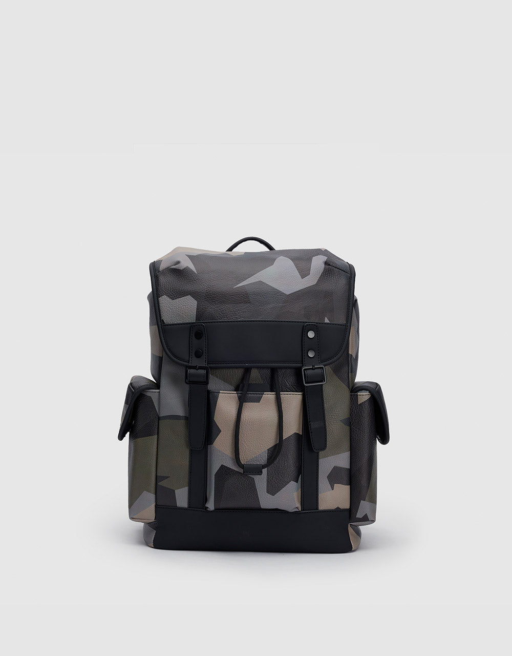 Faux Leather Camo Backpack