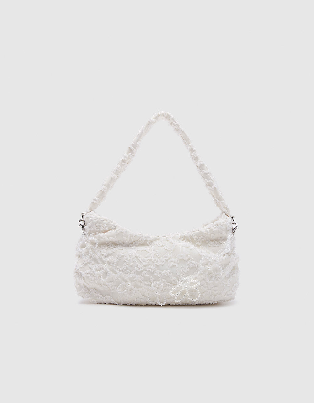 Textured Beaded Shoulder Bag