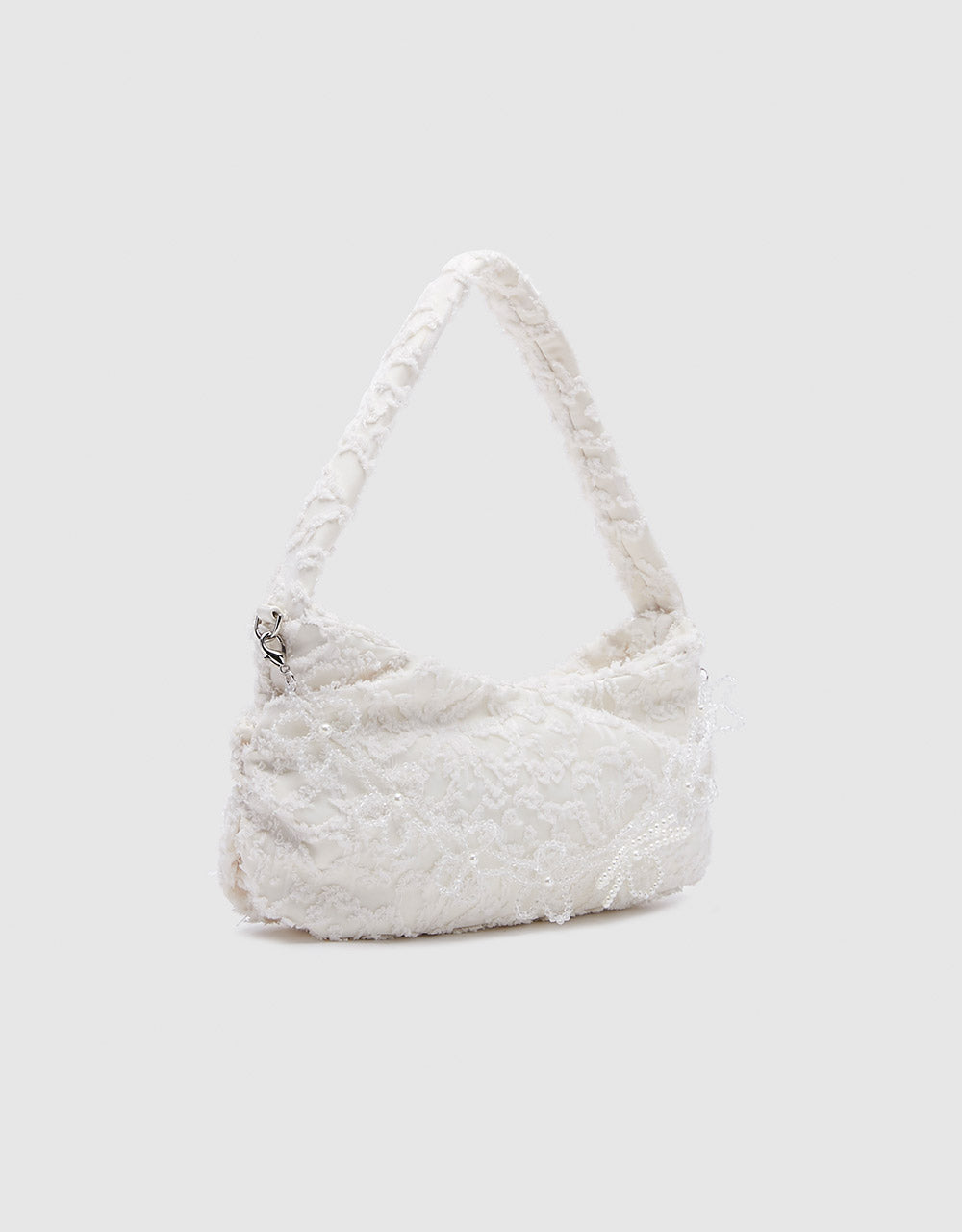 Textured Beaded Shoulder Bag