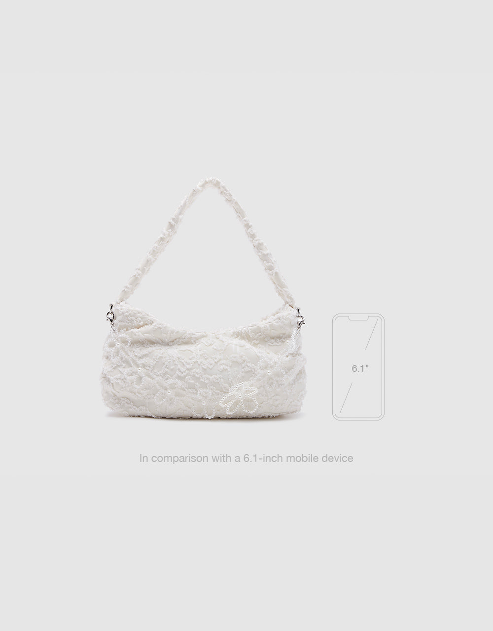 Textured Beaded Shoulder Bag