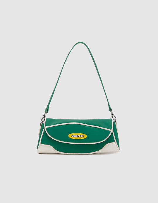 Contrast Trim Shoulder Bag