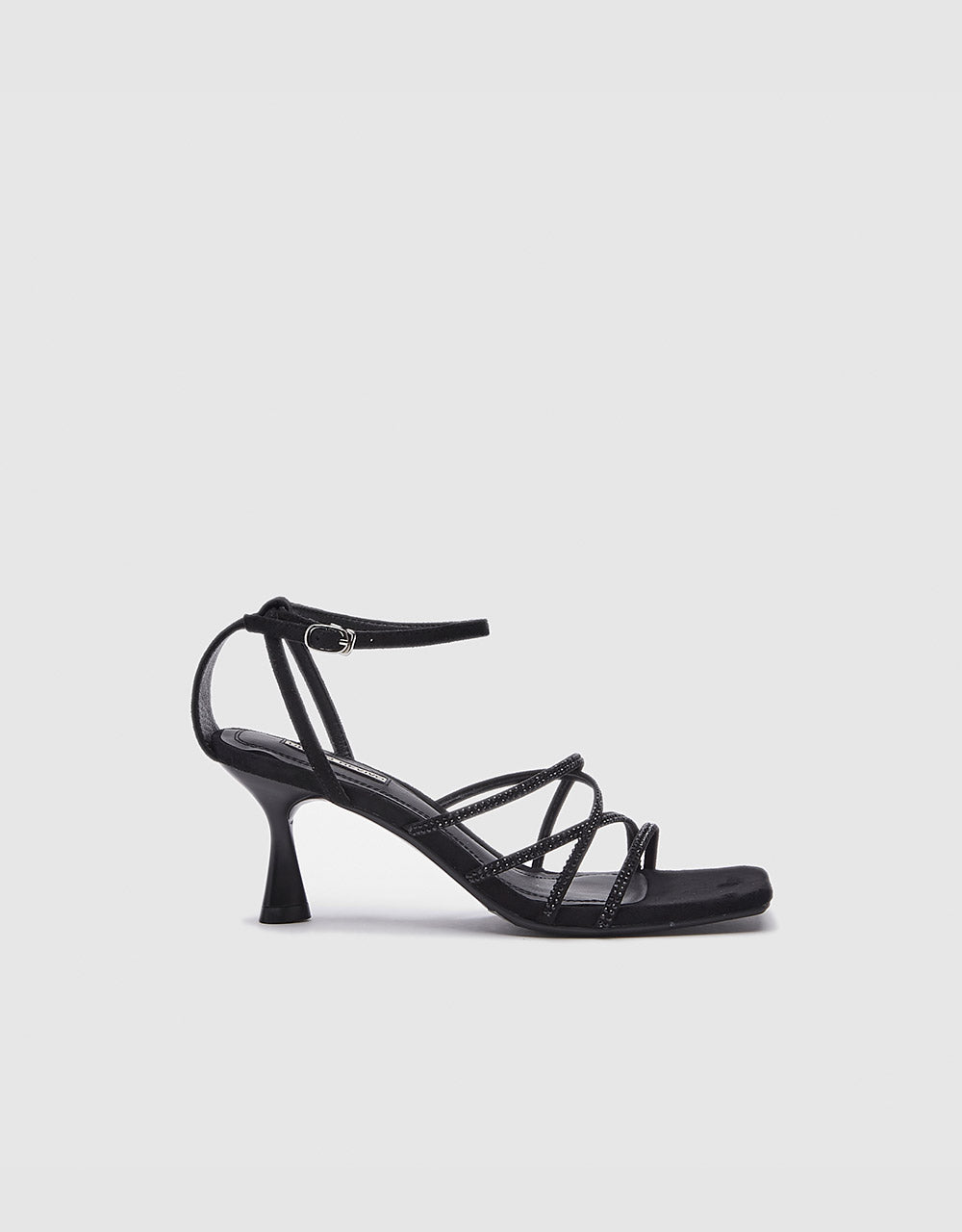 Rhinestone Detail Strappy Heeled Sandals