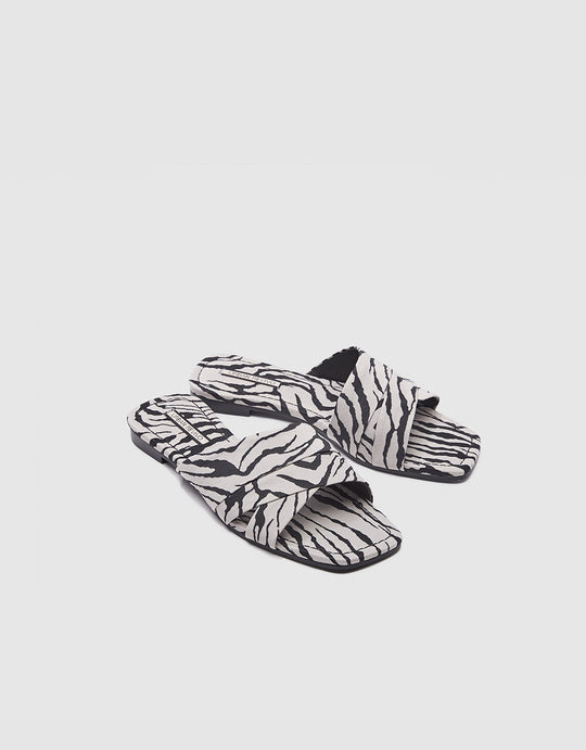 Allover Print Mule Sandals