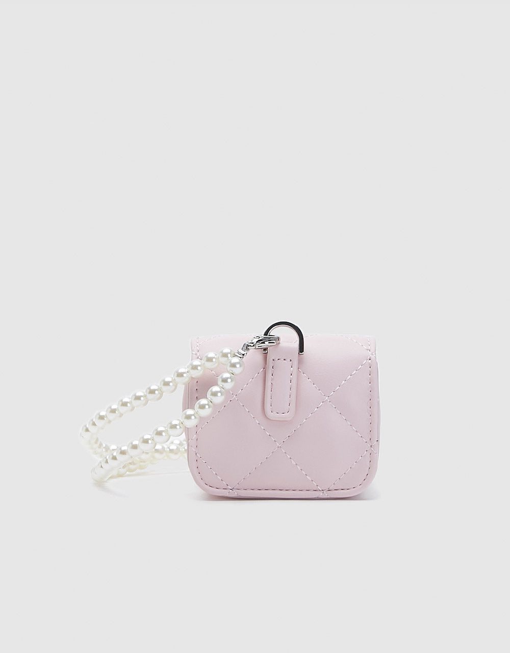 Bow Front Faux Pearl Strap Mini Bag