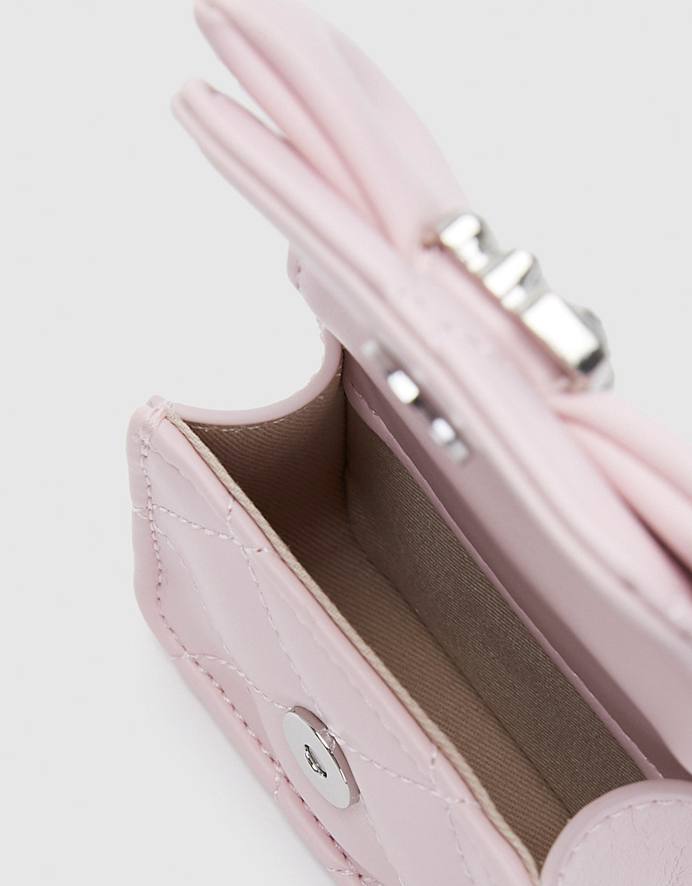 Bow Front Faux Pearl Strap Mini Bag