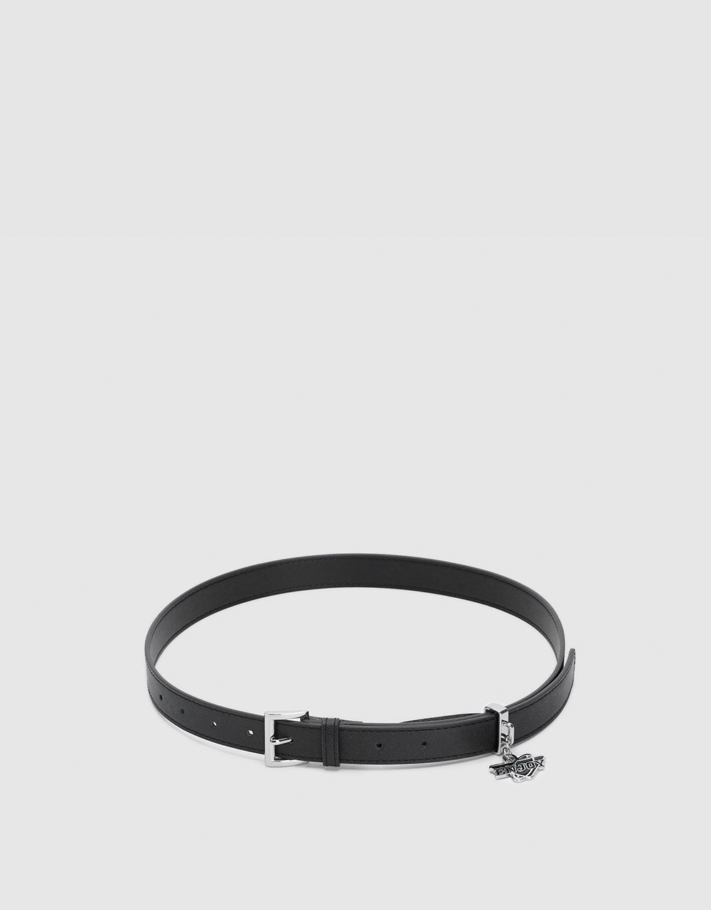 Faux Leather Belt With Charm