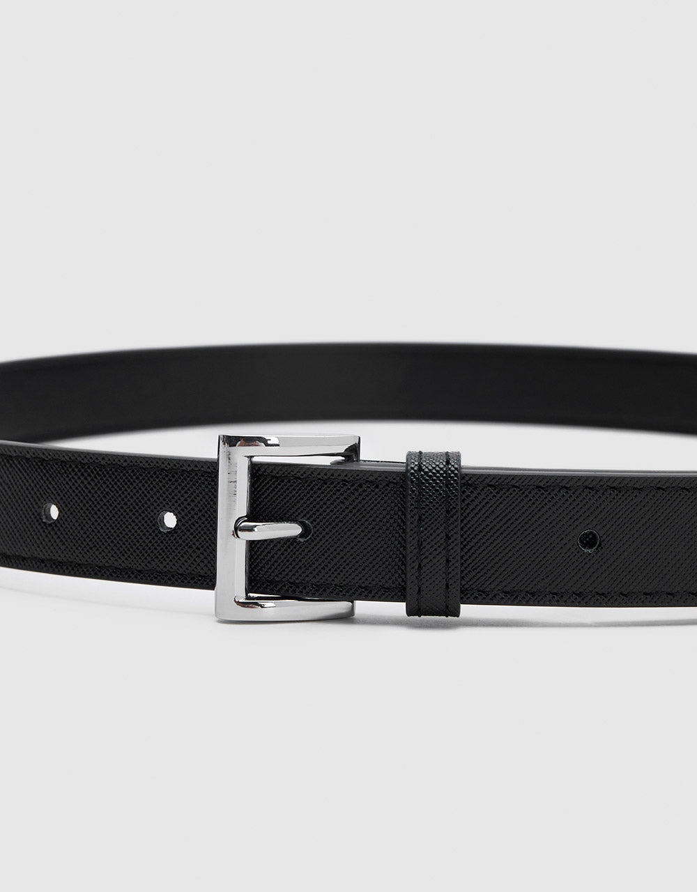 Faux Leather Belt With Charm