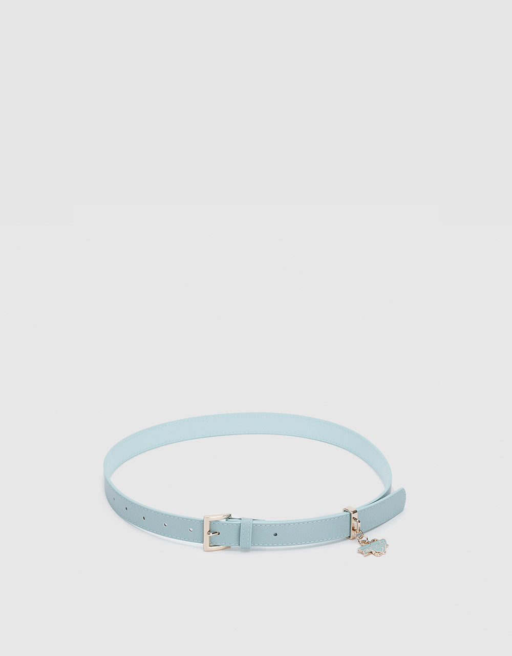 Faux Leather Belt With Charm