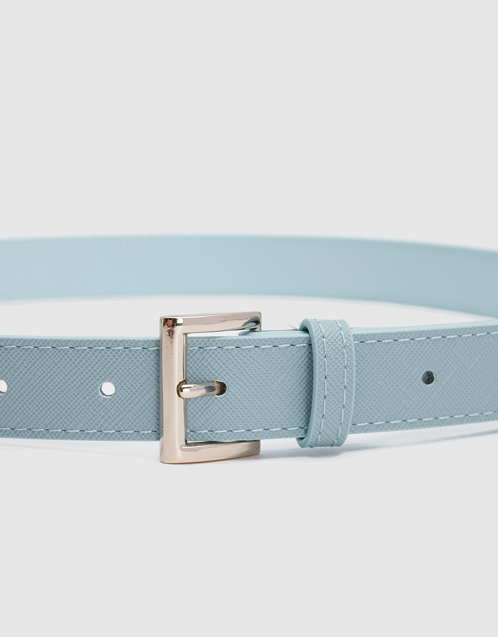 Faux Leather Belt With Charm