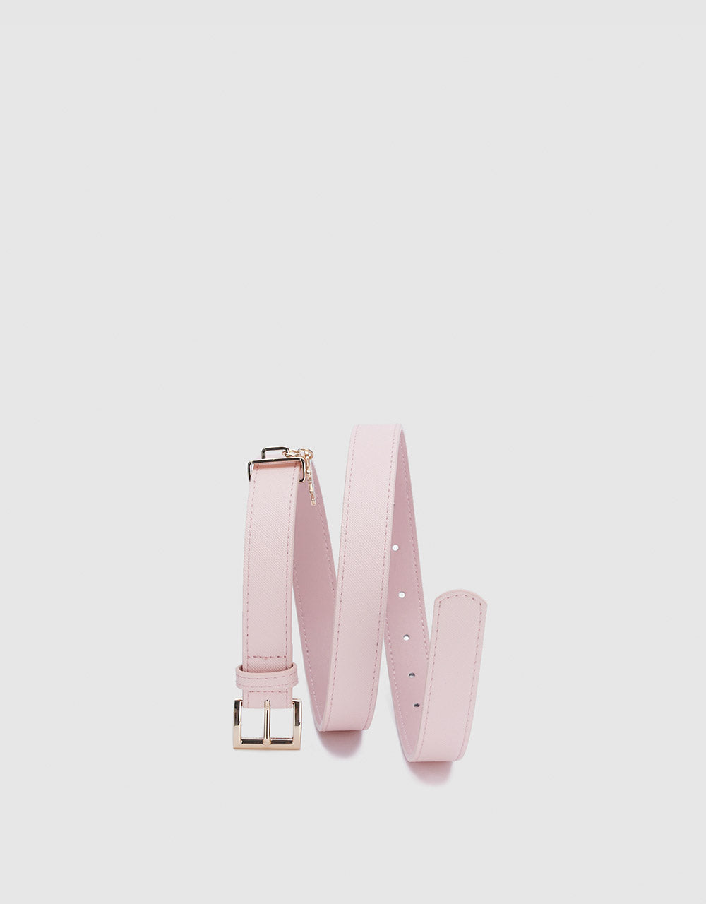 Faux Leather Belt With Charm