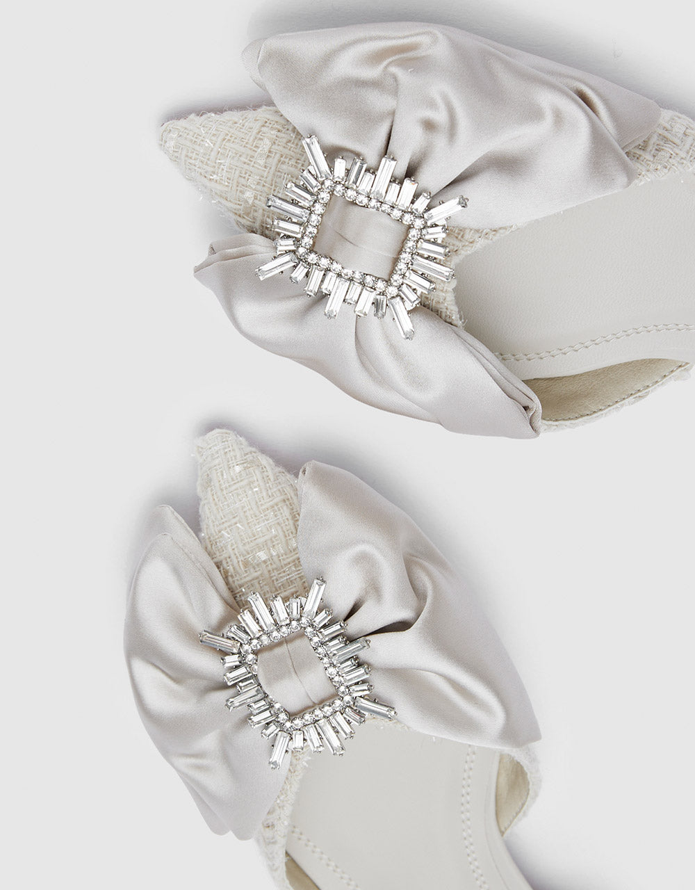 Bow Embellished Flat Slingbacks