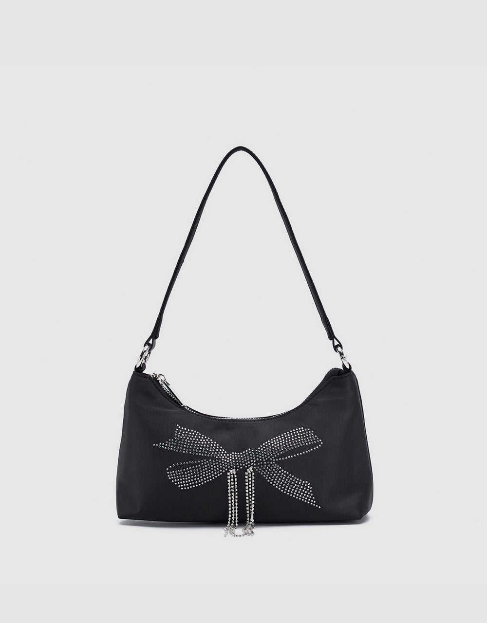 Satin Baguette Bag