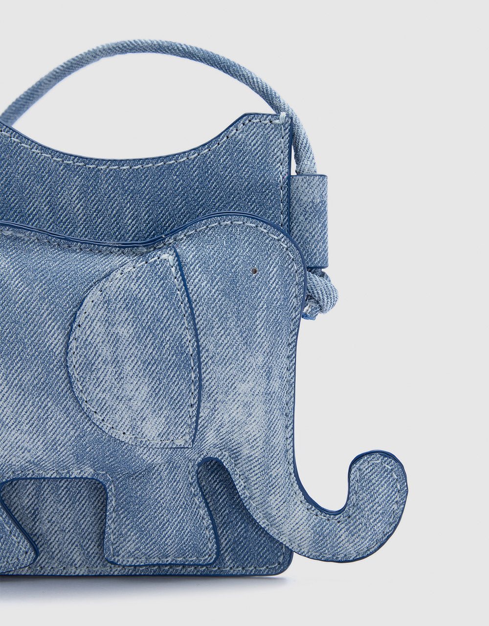 Elephant Design Denim Mini Bag