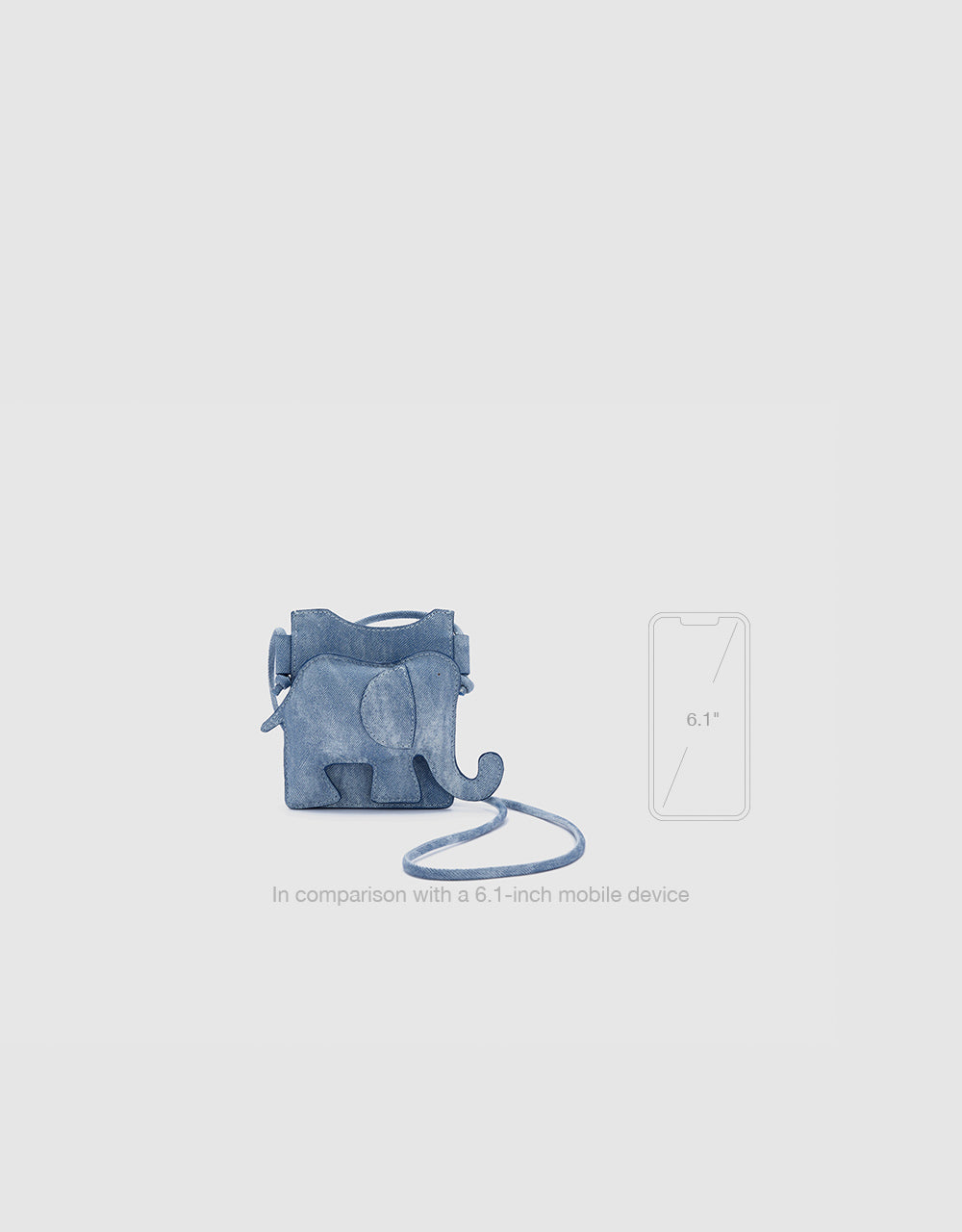 Elephant Design Denim Mini Bag