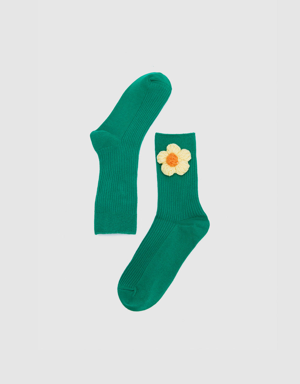 Flower Embroidered Socks