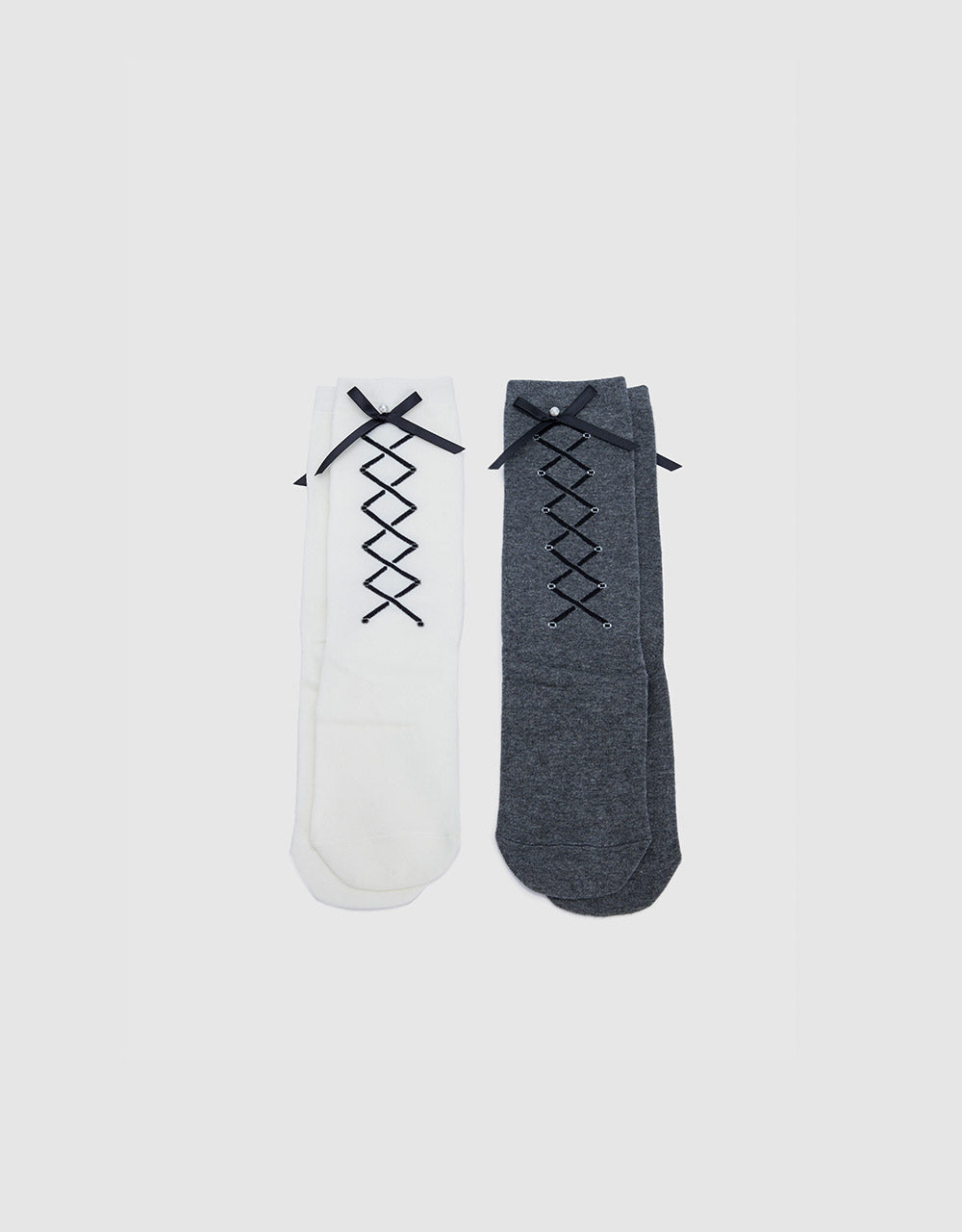 Cotton Socks With Bow Detail