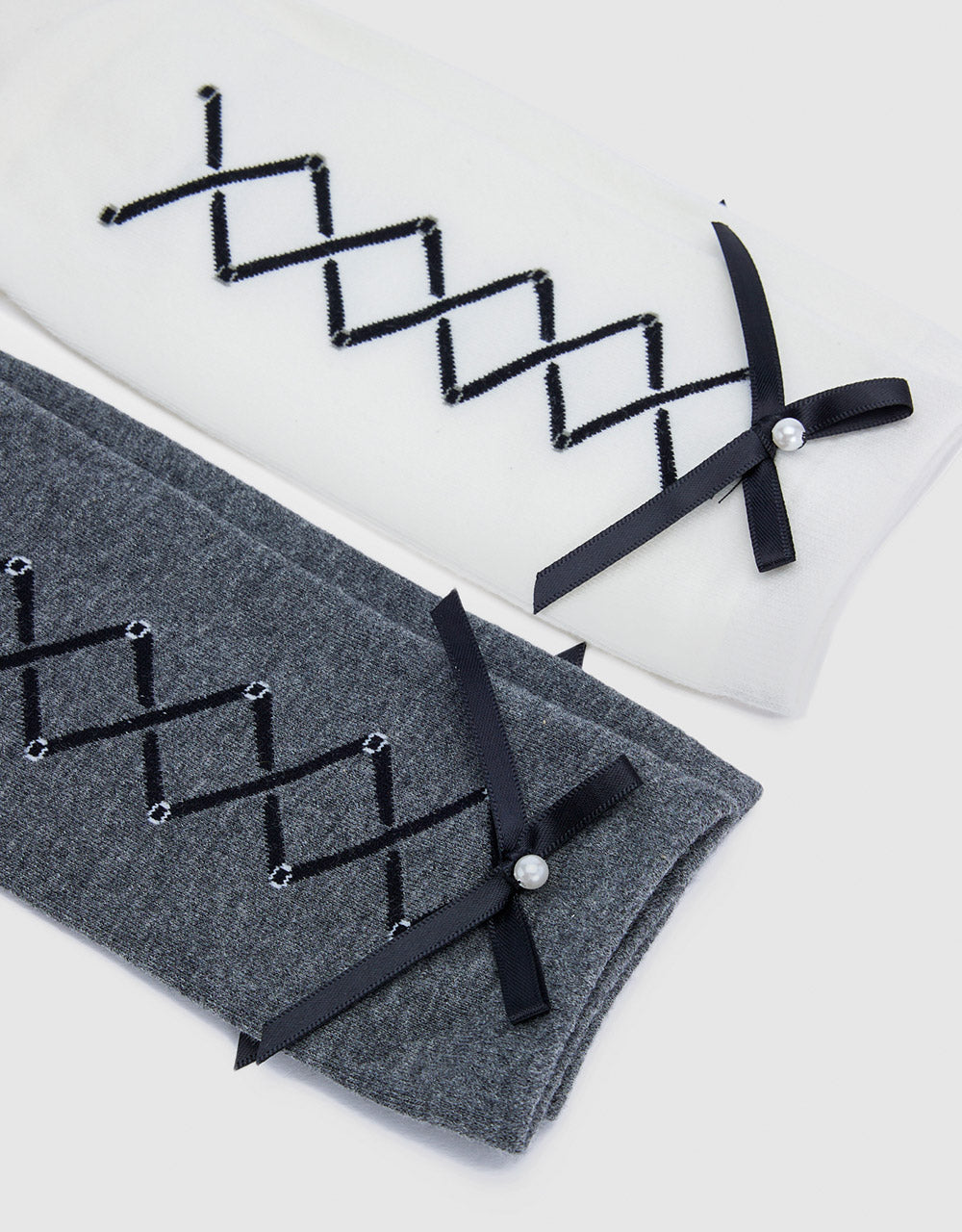 Cotton Socks With Bow Detail