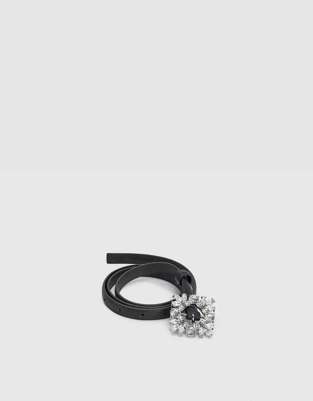 Belt With Faux Diamond Buckle