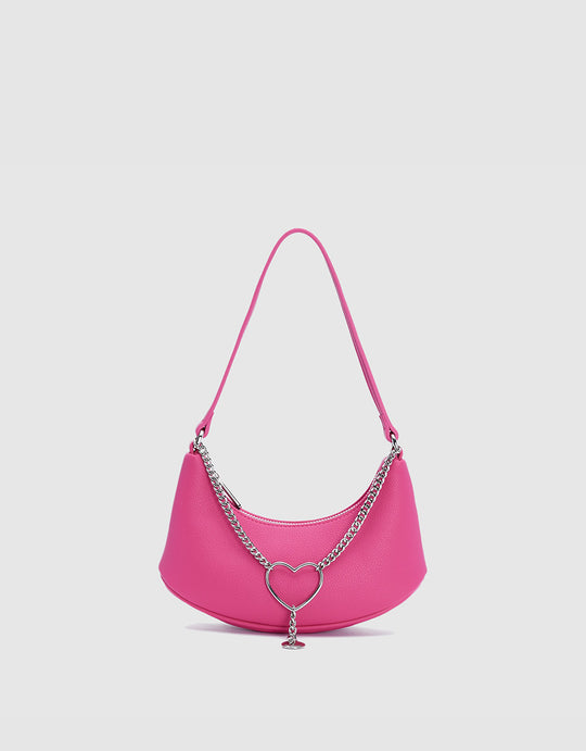 Shoulder Bag With Heart Ring