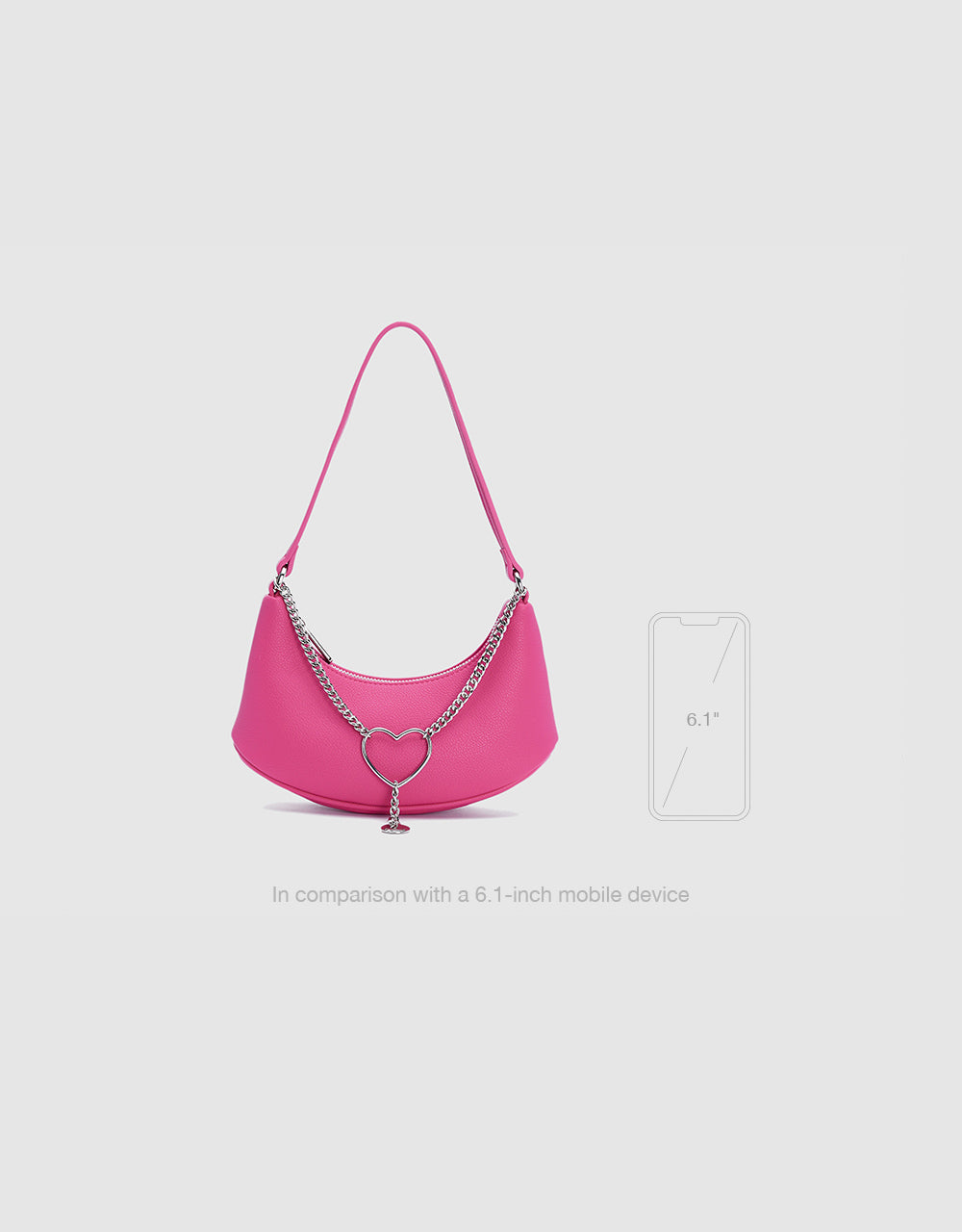 Shoulder Bag With Heart Ring