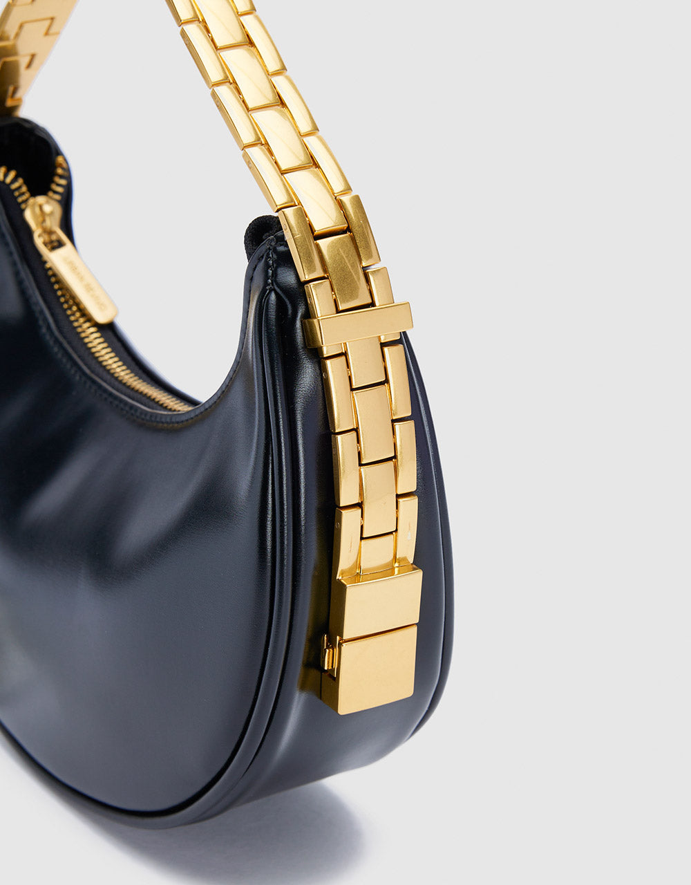 Faux Leather Baguette Bag